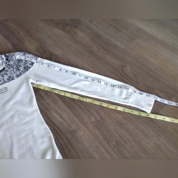 BEBE Faux Lace Sweater - Picture 9 of 10